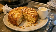 Saftig äppelkaka med kanel – mjuk sockerkaka med äppelklyftor och pärlsocker