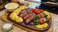 Plankstek i ugnsform – restaurangkänsla hemma med oxfilé, spritsat mos och bearnaise