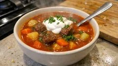 Mustig gulaschsoppa med högrev – långkoket som blir ännu godare dagen efter