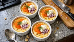 Len Västerbottensstanning med löjrom – en lyxig förrätt som går att förbereda