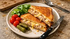 Hot tuna melt på 15 minuter – frasig tonfiskmacka med smält ost