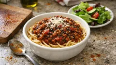 Spaghetti med belugalinsbolognese – mustig vardagsmiddag som sköter sig själv