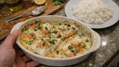 Ugnsbakad torsk i krämig sweet chilisås – saftig och enkel vardagsmiddag