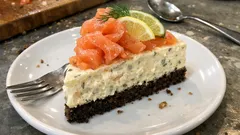 Laxcheesecake på kavringsbotten – en kall förrätt som går att förbereda i god tid