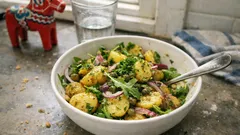 Ljummen potatissallad med senapsvinägrett – utan majonnäs, full av smak