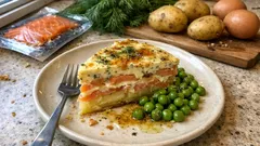 Krämig laxpudding med kallrökt lax – lager på lager som blir riktigt saftigt