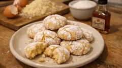 Italienska mandelkakor med amaretto – krispig sockeryta och mjuk kärna, alltid lyckat